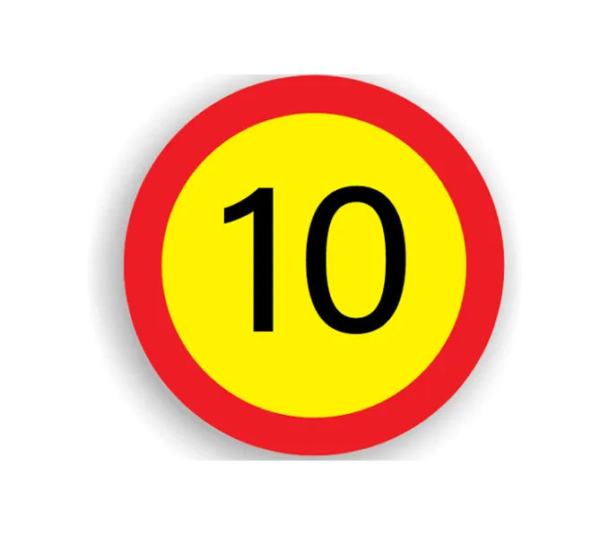 U13 - Limitare de viteză 10 km/h (Ø80 cm - CLASA II)