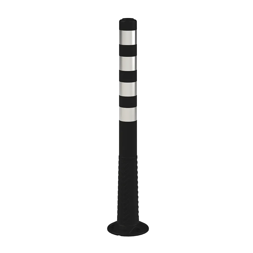 Stalpi Delimitare Flexibili, PE, 100 cm, Negru
