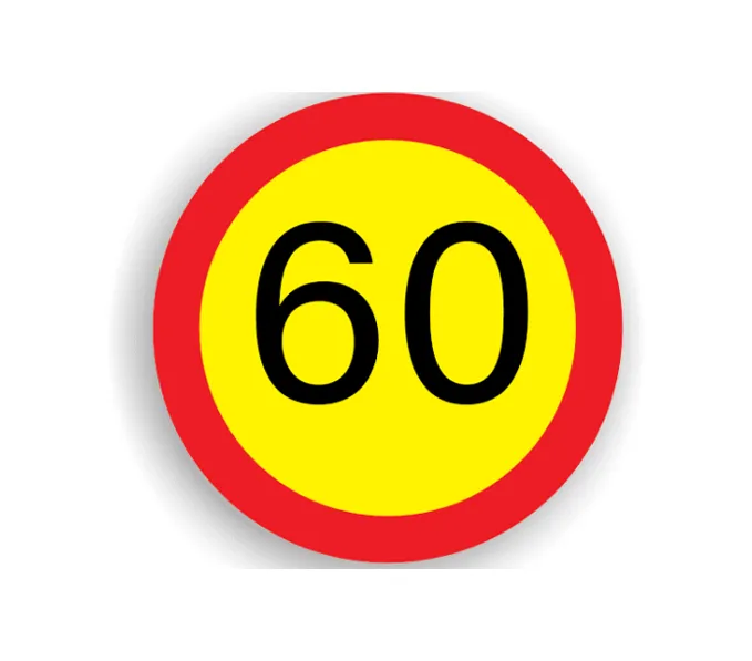 U13 - Limitare de viteză 60 km/h (Ø80 cm - Clasa II)