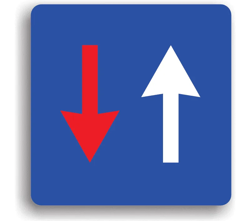 B6 - Prioritate față de circulația din sens invers (65x65 cm - Clasa II)