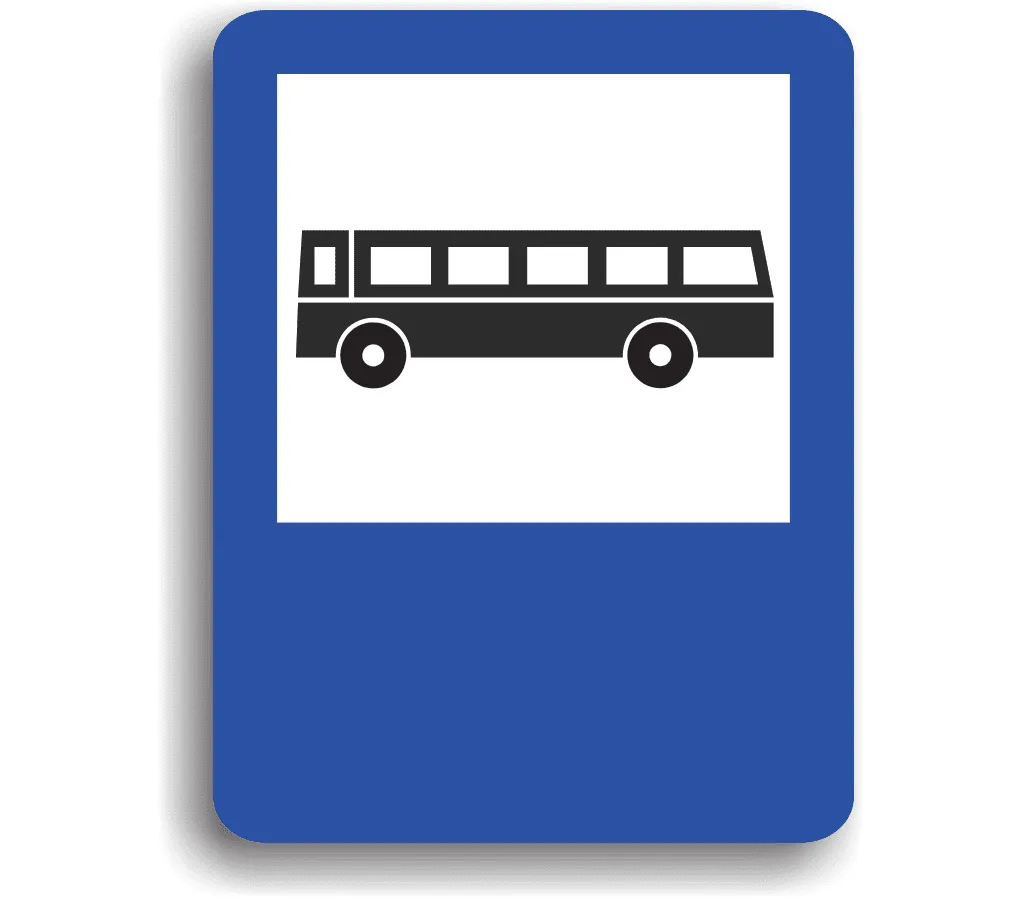 G14 - Stație de autobuz, indicatoare rutiere (50x65 cm - Clasa II)