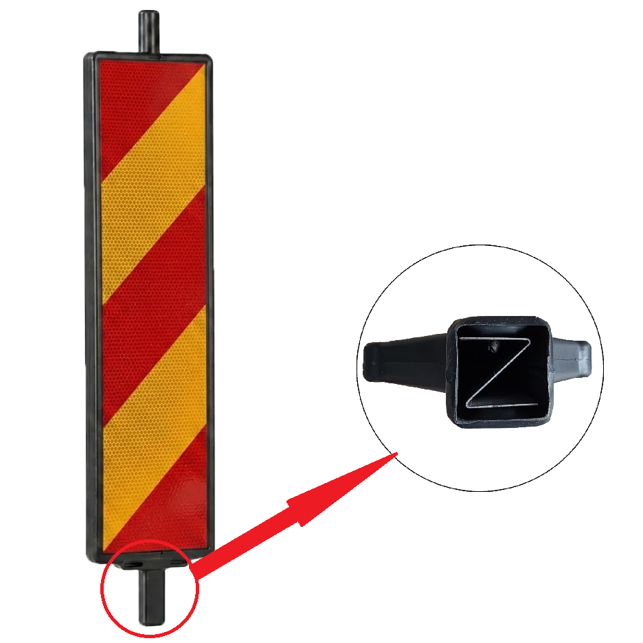 Baliză Direcțională Stânga/Dreapta cu Z metalic la baza pentru intarire (25×100 cm – CLASA I)