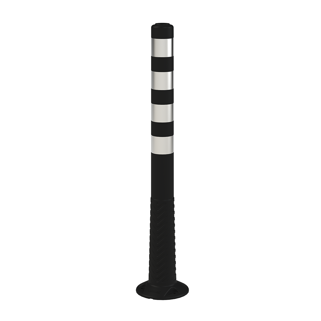 Stalpi Delimitare Flexibili, TPU, 100 cm, Negru