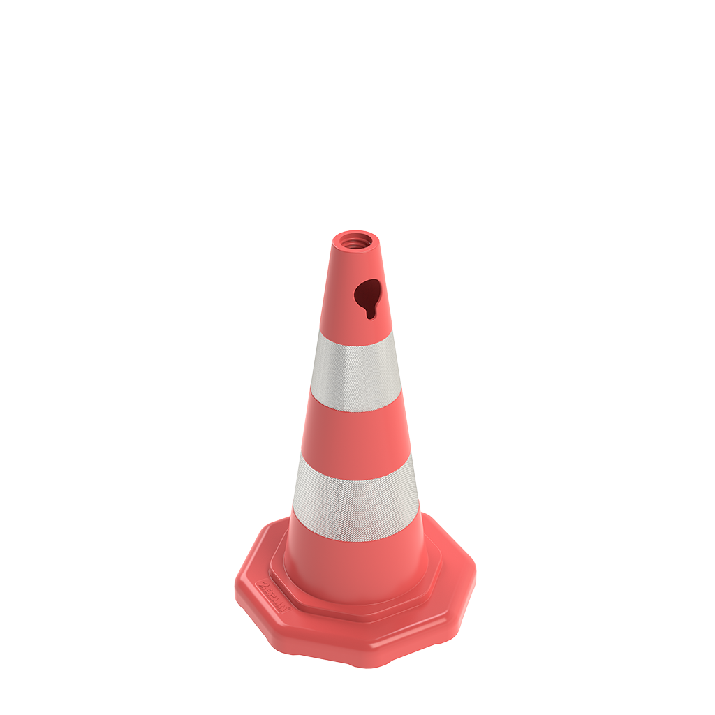 Conuri de Trafic, PVC, 50 cm, 2 folii reflectorizante