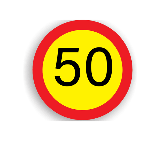 U13 - Limitare de viteză 50 km/h (Ø60 cm - CLASA I)