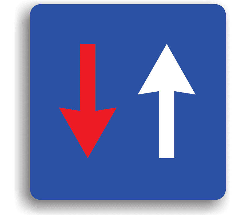 B6 - Prioritate față de circulația din sens invers (65x65 cm - Clasa II)